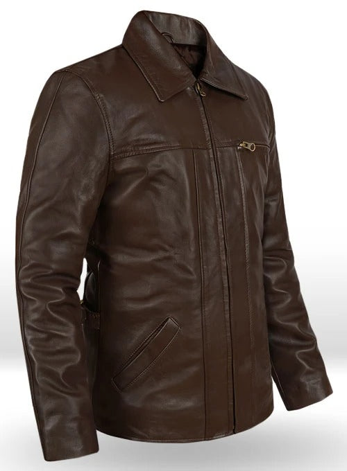 Leonardo DiCaprio Inception Brown Leather Jacket