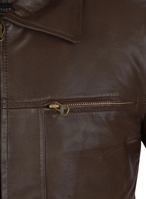 Leonardo DiCaprio Inception Brown Leather Jacket