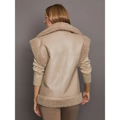 Stylish Women’s Shearling Leather Vest