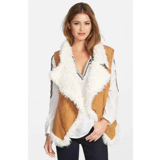 Chic Women’s Shearling Leather Vest