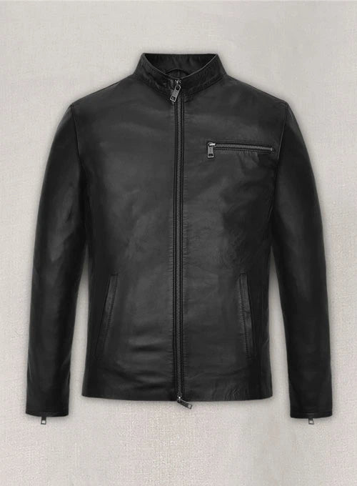 Matt Damon Stylish Black Leather Jacket