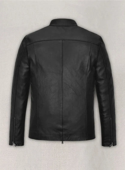 Matt Damon Stylish Black Leather Jacket