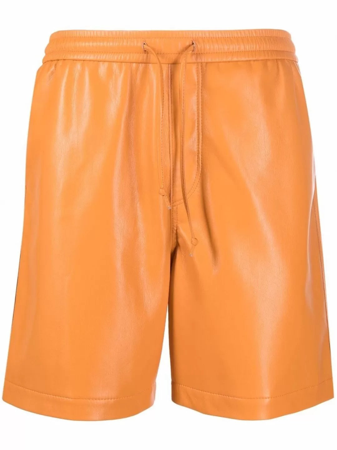 Men’s Orange Leather Boxer Sports Shorts