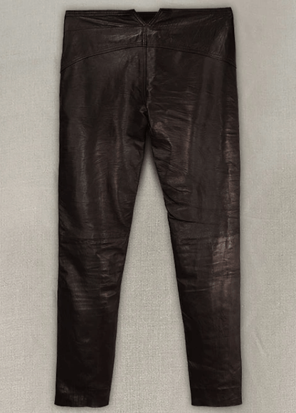 Men's Black Genuine Leather Pants