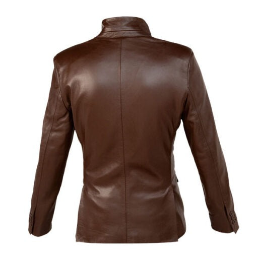 Men’s Dark Brown Leather Blazer