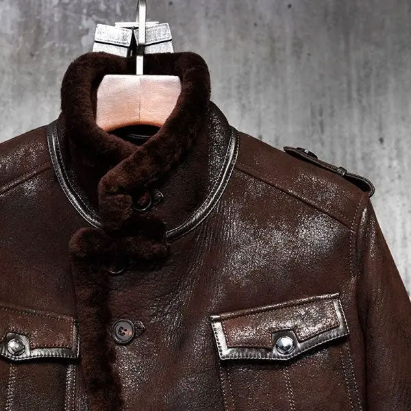 Men's Pilot’s Leather Aviator B3 Sheepskin Flying Bomber Jacket