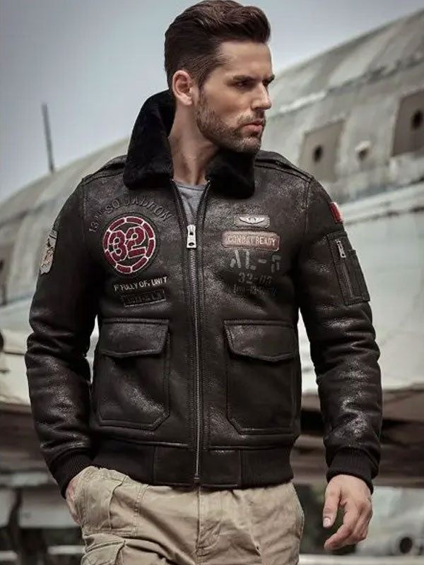 Men's Air Force Flight Coat Embroidered Jacket