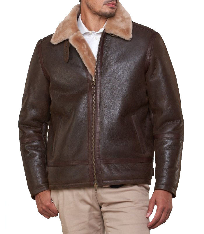 Shearling Sheepskin Bomber Jacket