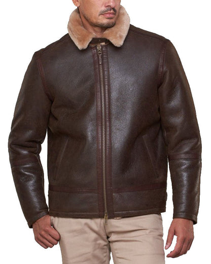 Shearling Sheepskin Bomber Jacket