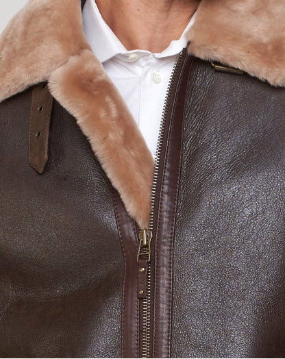 Shearling Sheepskin Bomber Jacket