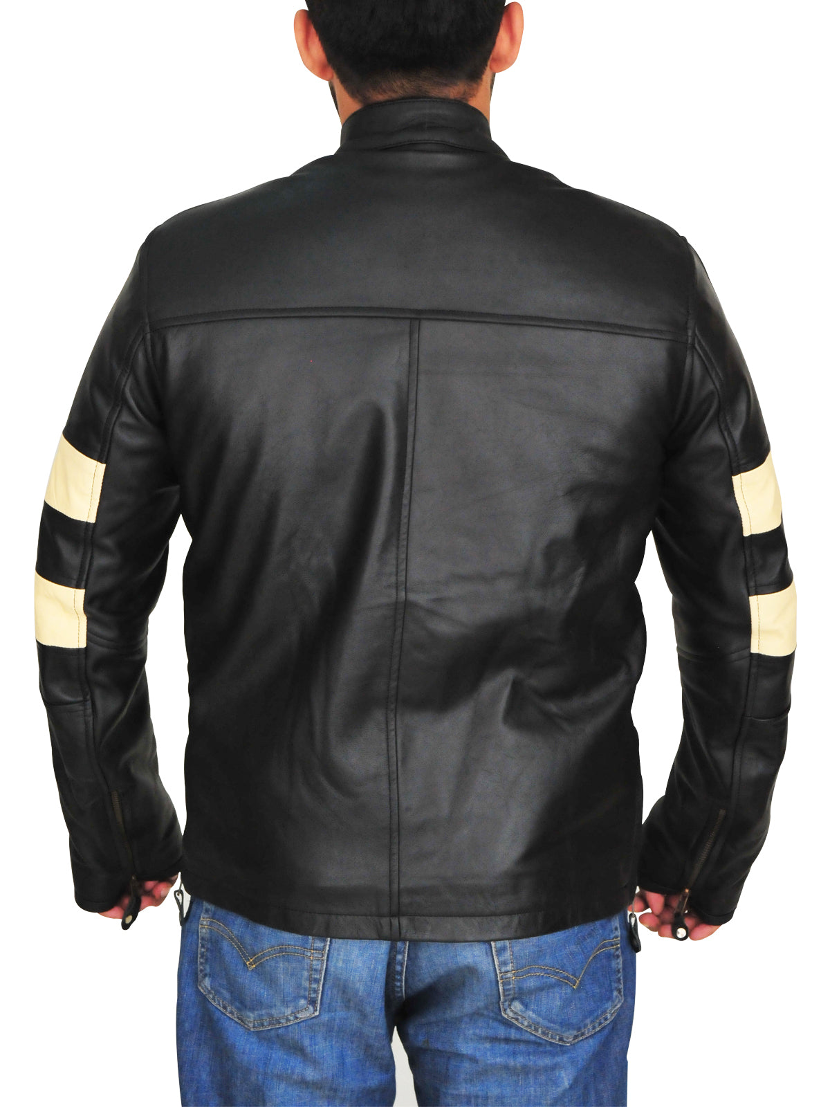 Men's Black Leather Biker Jacket