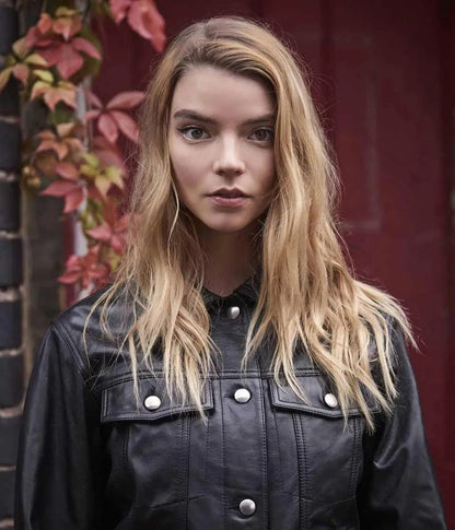 Anya Taylor-Joy's Floral Leather Jacket