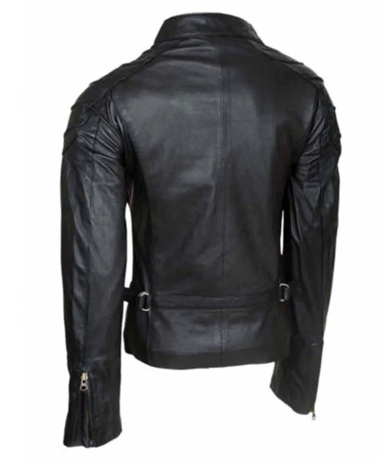 Sleek Angelina Jolie Leather Jacket from "Wanted"