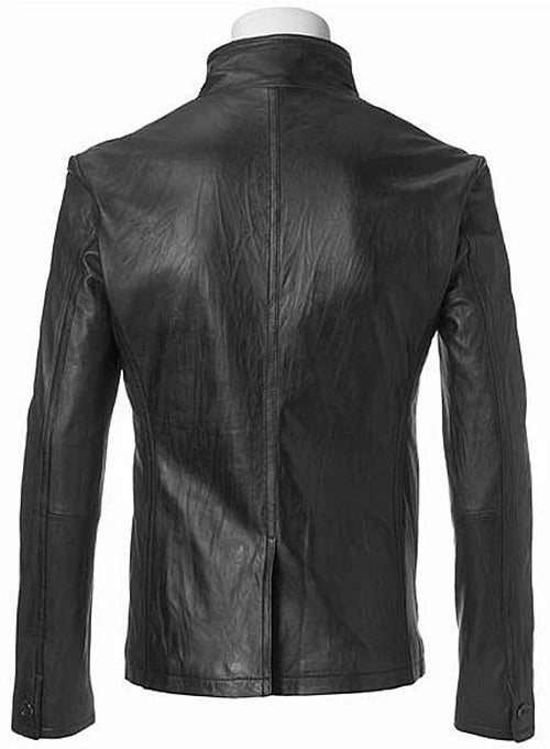 Men’s Elegant Black Leather Blazer