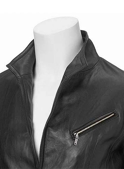 Men’s Elegant Black Leather Blazer